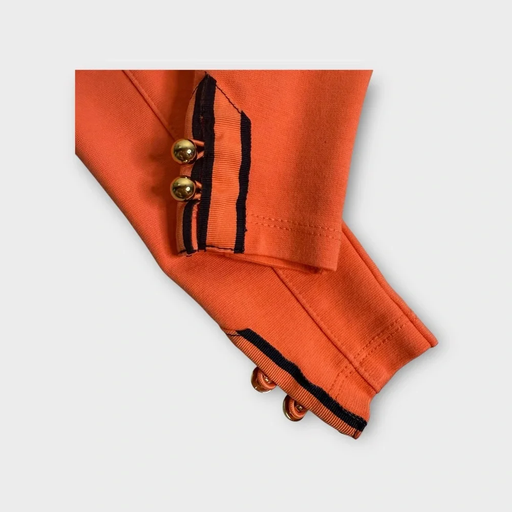 Janie and Jack Coral Button Cuff Ponte Pants